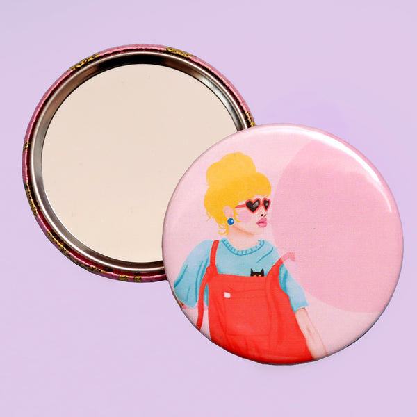 Bubblegum Girl Pocket Mirror - Sold Individually