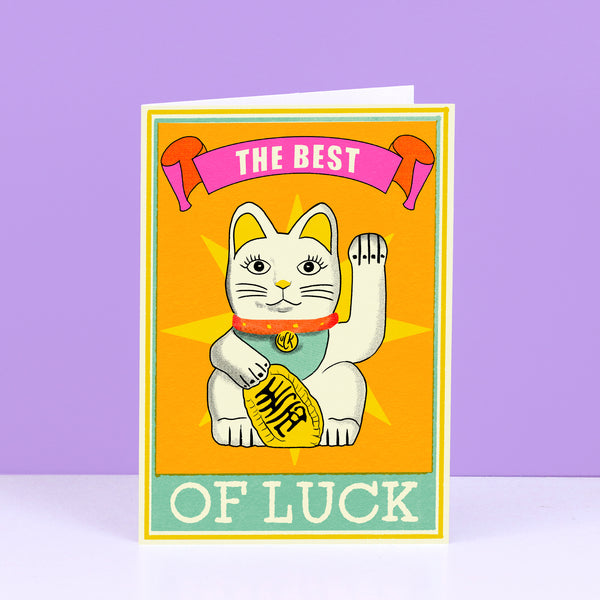 The Best Of Luck Cat Greeting Card - Pack of 6