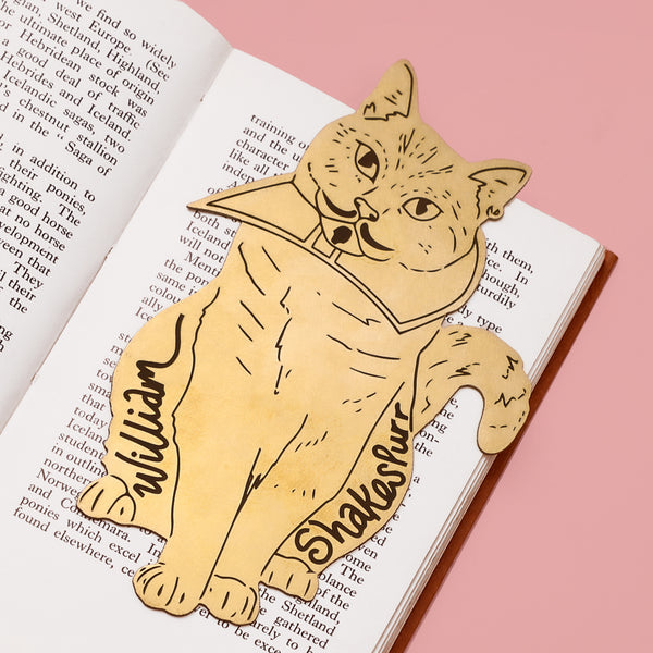 William Shakespurr Brass Bookmark | Pack of 5