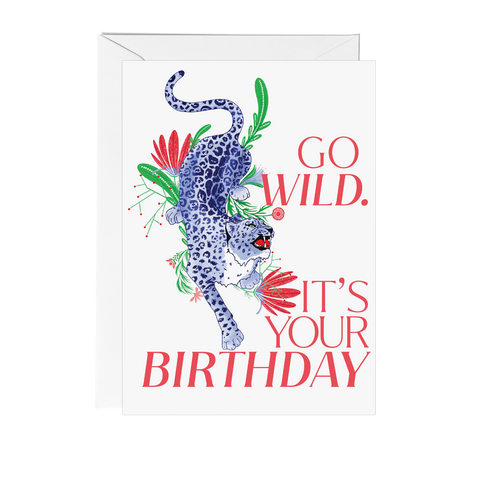 Go Wild Leopard Birthday Card