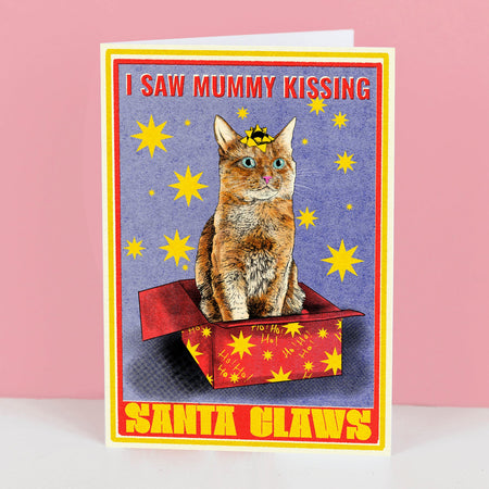 Funny cat christmas card by fawn and thistle