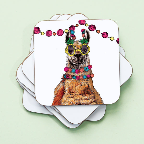 Party Llama Drinks Coaster - Pack of 5