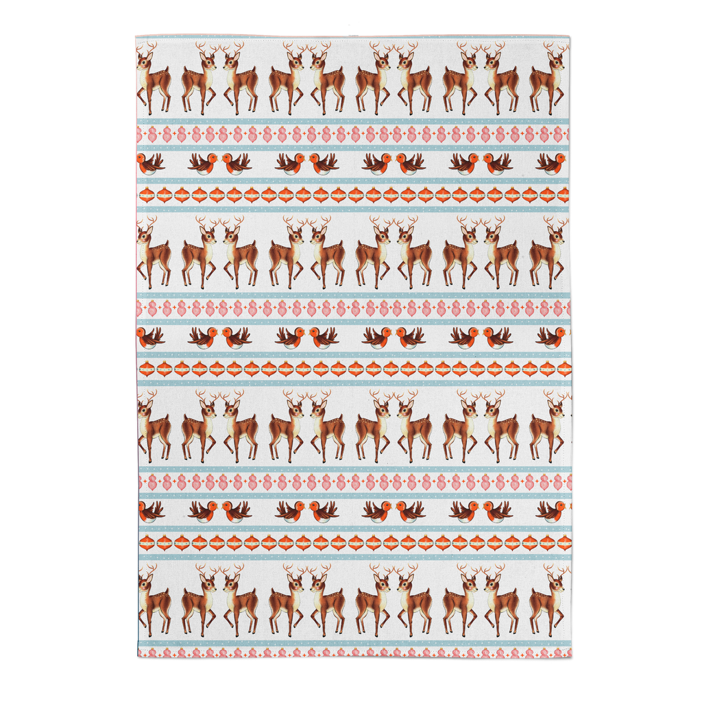 Vintage Christmas Reindeer Gift Wrap Sheet - Pack of 10