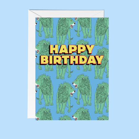 Happy Birthday Lion Greeting Card by Fawn & Thistle