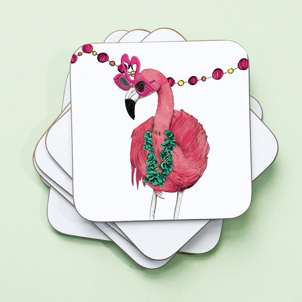 Party Flamingo Drinks Coaster - Pack of 5