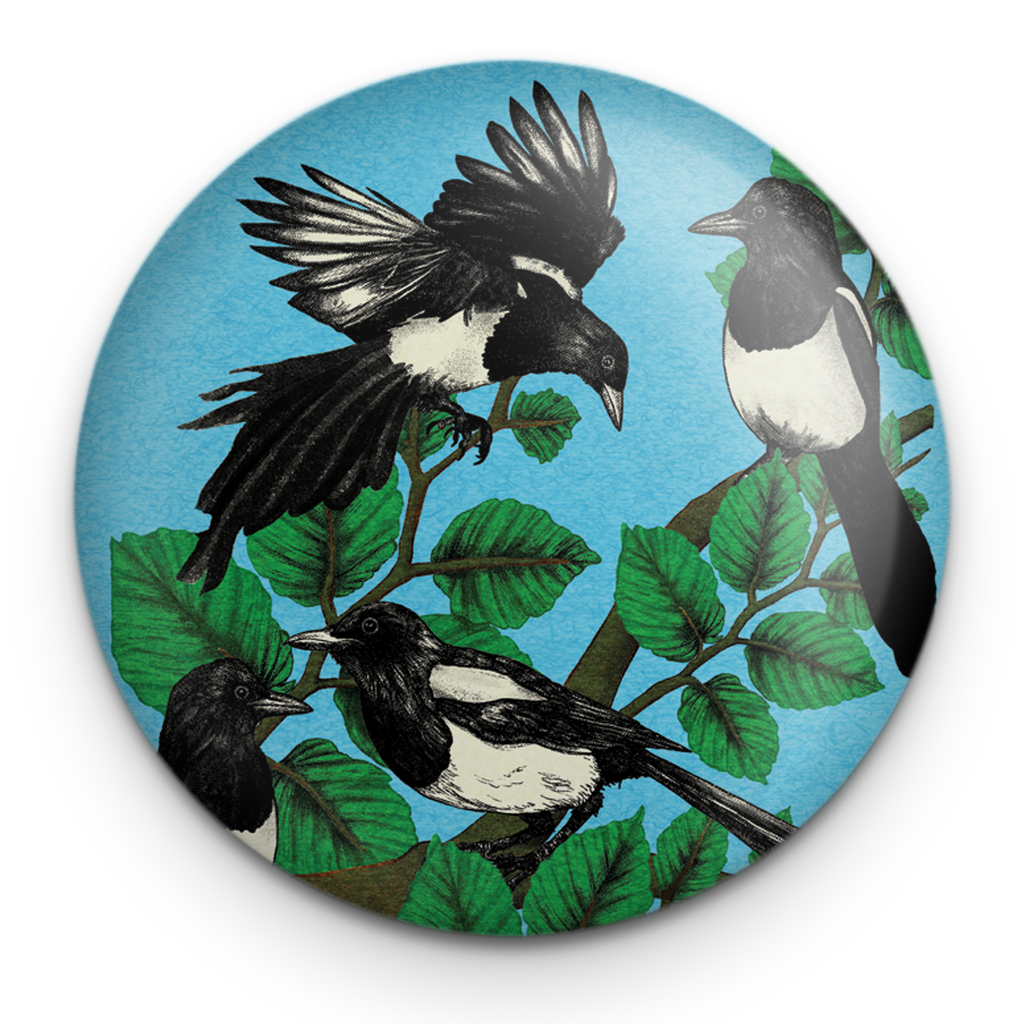 magpie pocket mirror by Fawn & Thistle