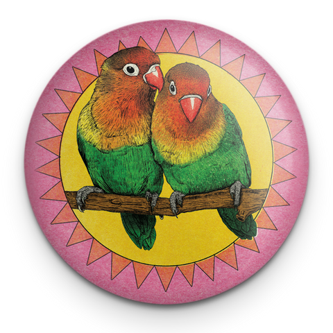 lovebirds pocket mirror by Fawn & Thistle