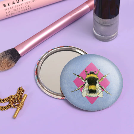 Bumble Bee Pocket Mirror by Fawn & Thistle | Compact Mirror | Make Up Mirror