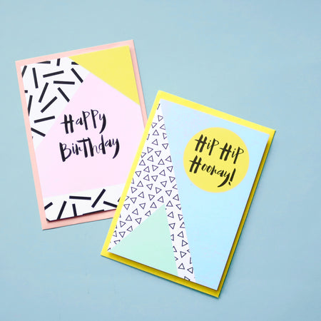 Happy Birthday Memphis Greeting Card - Pack of 6