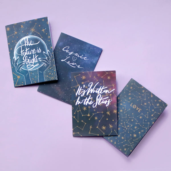 Cosmic Love Celestial Greeting Card - Pack of 6