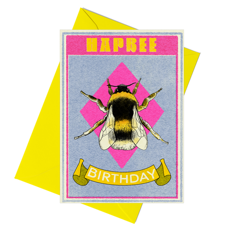 Matchbox Hapbee Birthday Bee Greeting Card - Pack of 6