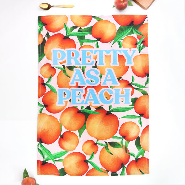 Pretty As A Peach Tea Towel - Pack of 3