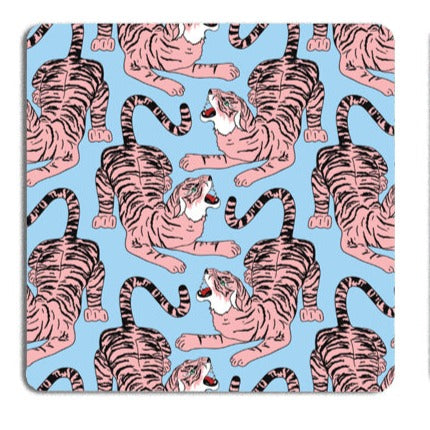 Wild Cat Tiger Pattern Coaster - Pack of 5