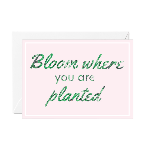 Bloom Where You Are Planted Greeting Card - Fawn and Thistle