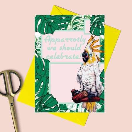 Cockatoo Celebration Greeting Card - Fawn and Thistle