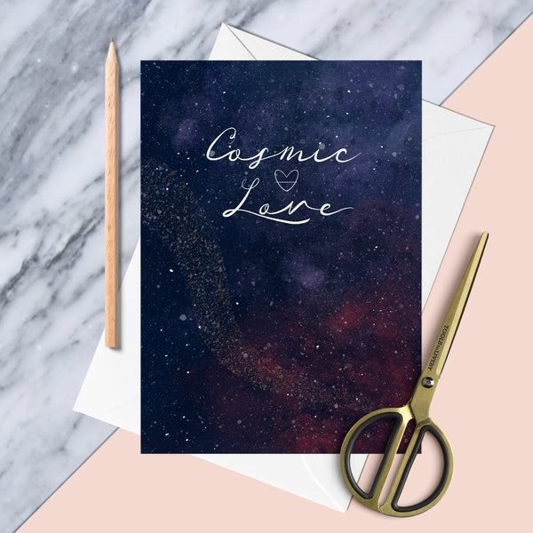 Cosmic Love Celestial Greeting Card - Fawn and Thistle