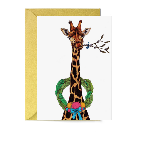 Festive Fiesta Giraffe Christmas Card - Fawn and Thistle