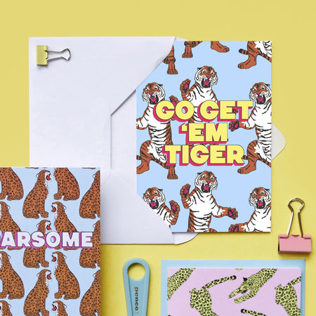 'Go Get 'Em Tiger' Greeting Card - Fawn and Thistle