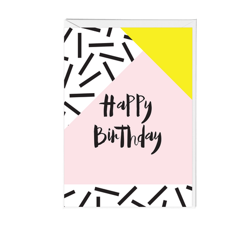 Happy Birthday Memphis Greeting Card - Fawn and Thistle