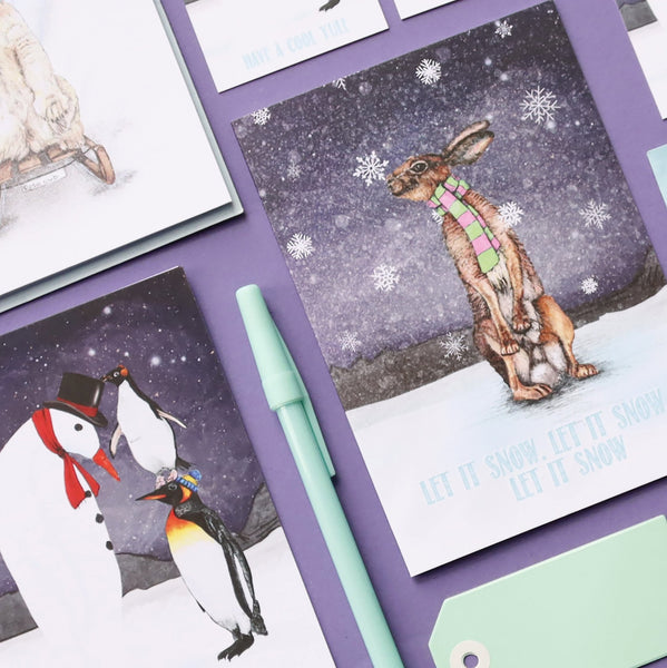 Hare Winter Wonderland Christmas Card - Fawn and Thistle