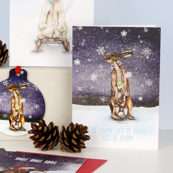 Hare Winter Wonderland Christmas Card - Fawn and Thistle