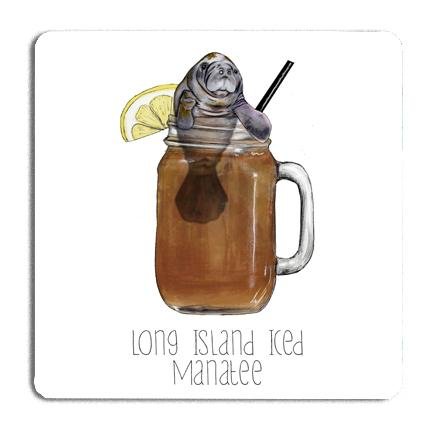 Long Island Iced Manatea Drinks Coaster - Fawn and Thistle