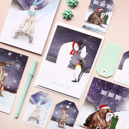Penguins Winter Wonderland Christmas Card - Fawn and Thistle
