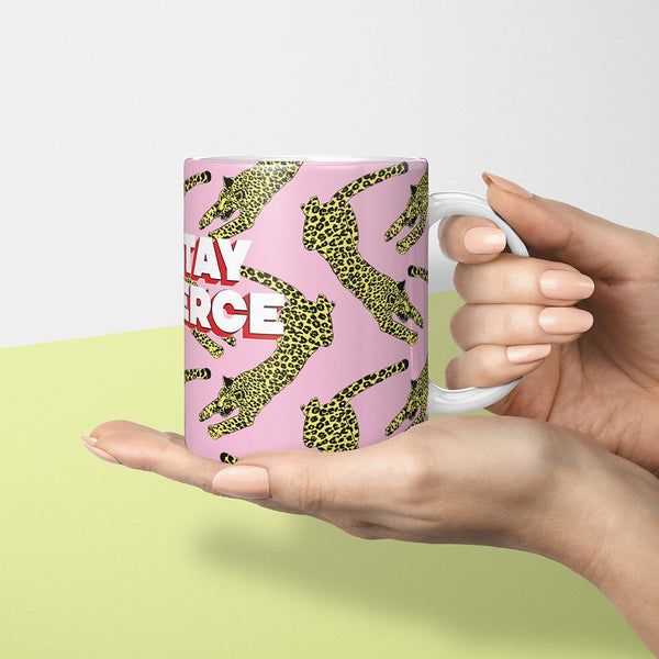 Stay Fierce Leopard Mug - Fawn and Thistle