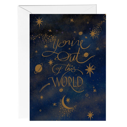 You're Out of This World Celestial Greeting Card - Fawn and Thistle
